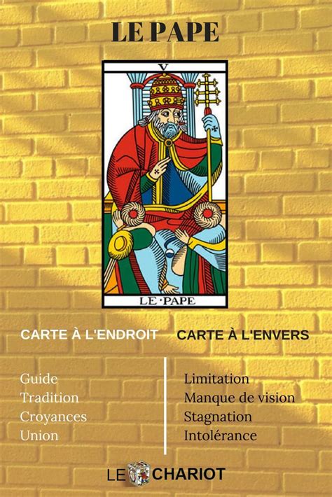 carte du pape tarot|Signification de la Carte du Pape dans le Tarot